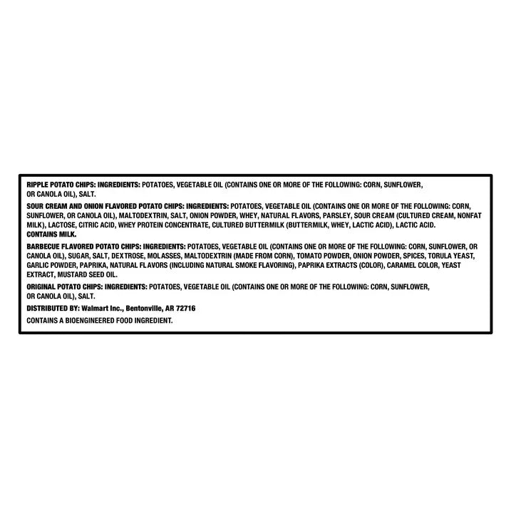 Wholesale Price with free shipping across the USA for Great Value Classic Chips Variety Pack, 1 oz, 20 Count - Manji Distributors