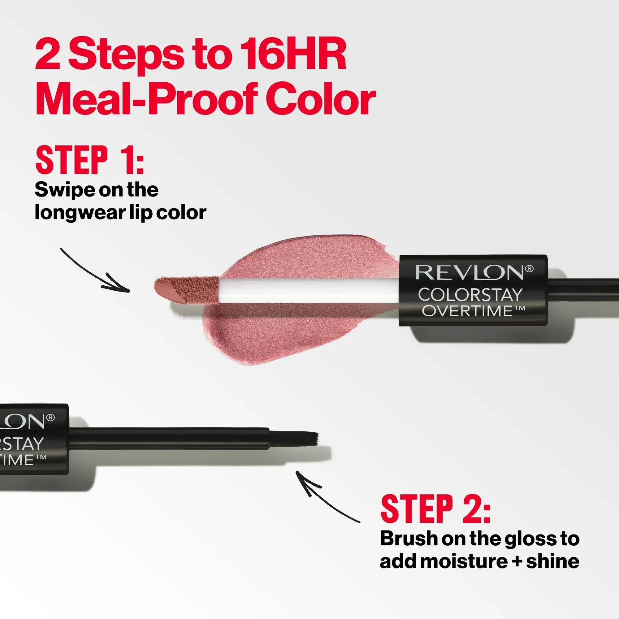 Wholesale Price with free shipping across the USA for Revlon ColorStay Overtime Longwearing Gloss Lipstick with Vitamin E, 550 Blush Hour, 0.07 fl oz - Manji Distributors