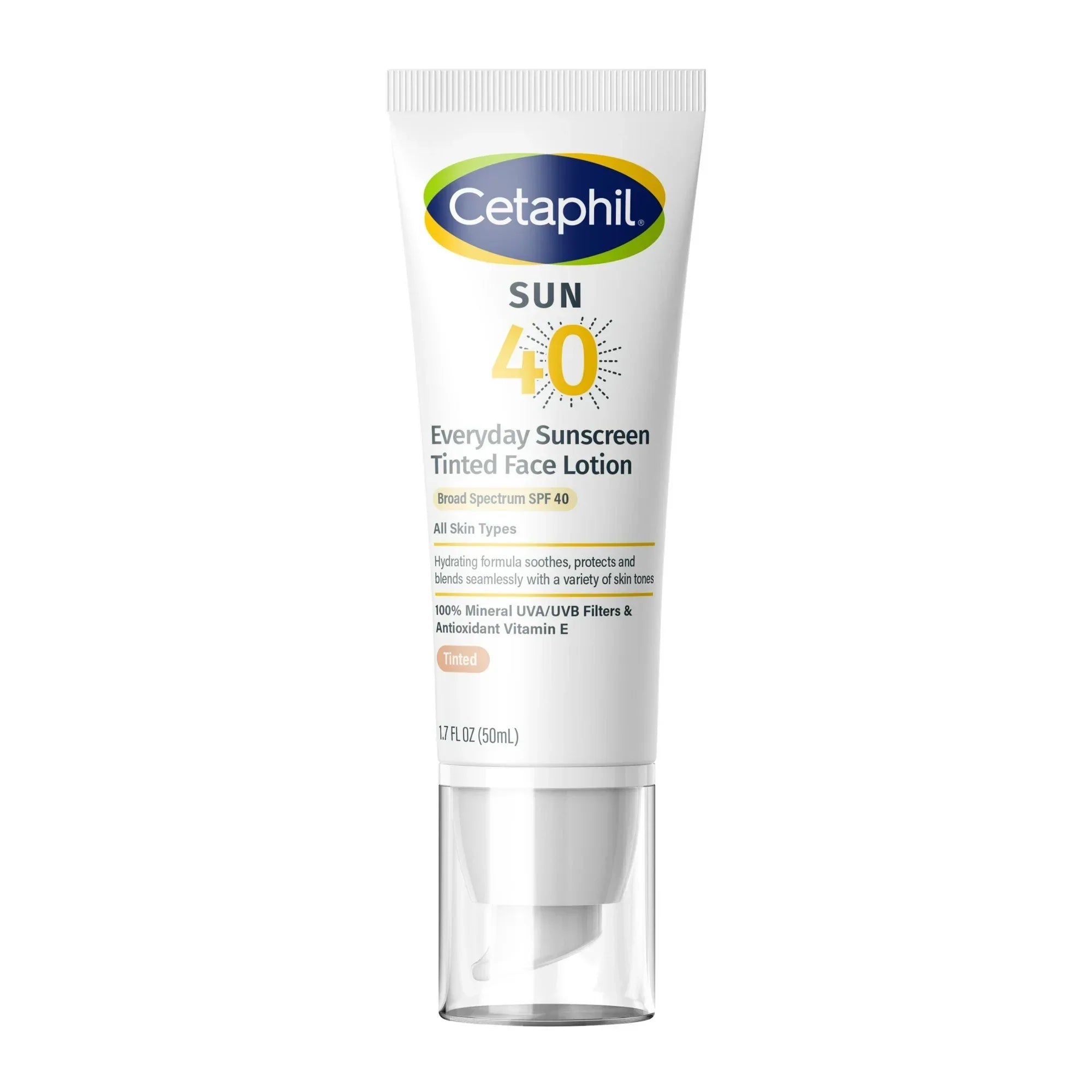 Wholesale Price with free shipping across the USA for Cetaphil Everyday Sunscreen Tinted Lotion for Face, 1.7 fl oz, 100% Mineral Sunscreen: Titanium Dioxide & Zinc Oxide, SPF 40 - Manji Distributors