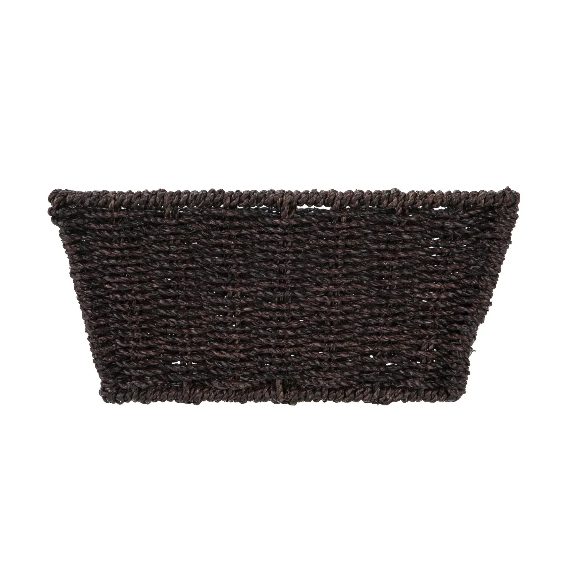 Wholesale Price with free shipping across the USA for Homezone Espresso Handwoven Seagrass Basket, Rectangle - Manji Distributors