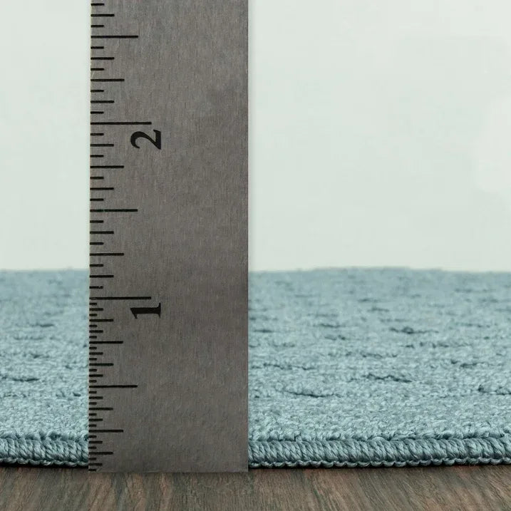 Wholesale Price with free shipping across the USA for Mainstays Dylan Solid Diamond Olefin Blue Indoor Area Rug, 5' x 7' - Manji Distributors