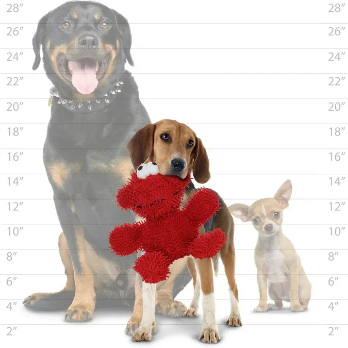 Wholesale Price with free shipping across the USA for Mighty Microfiber Ball Medium Monster Red Durable Plush Squeaky Dog Toy - Manji Distributors