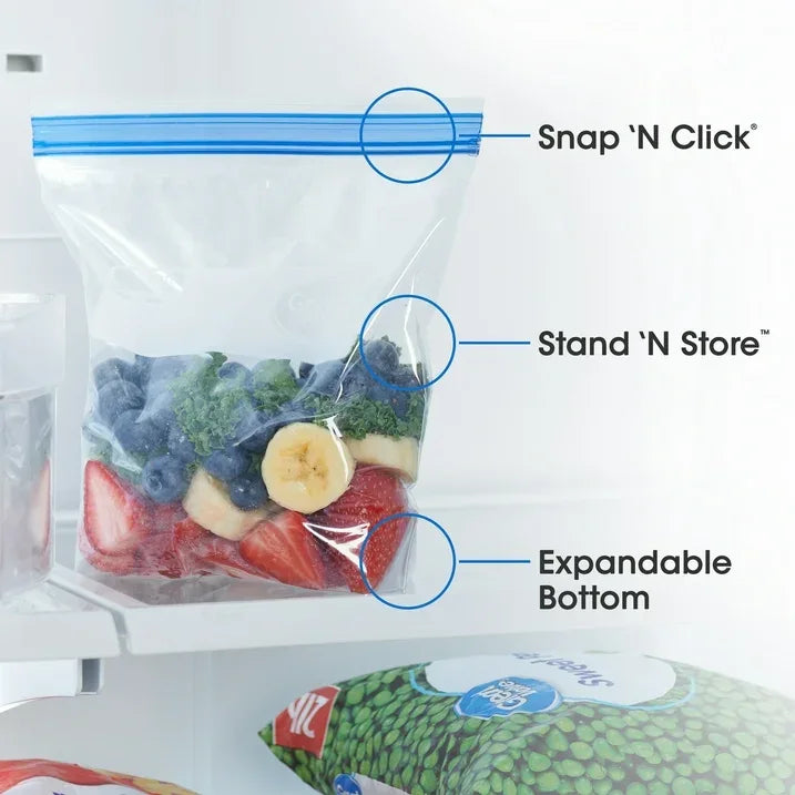 Wholesale Price with free shipping across the USA for Great Value Freezer Guard Double Zipper Freezer Bags, Quart, 75 Count - Manji Distributors