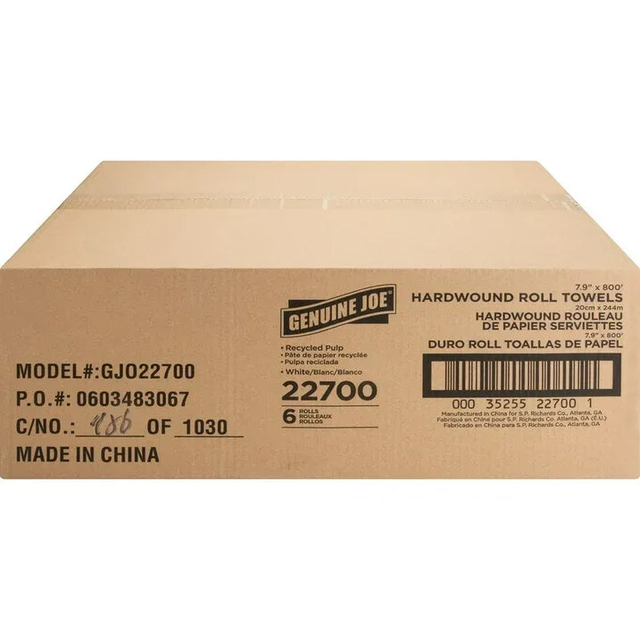 Wholesale Price with free shipping across the USA for Genuine Joe Hardwound Roll Paper Towels - 7.90