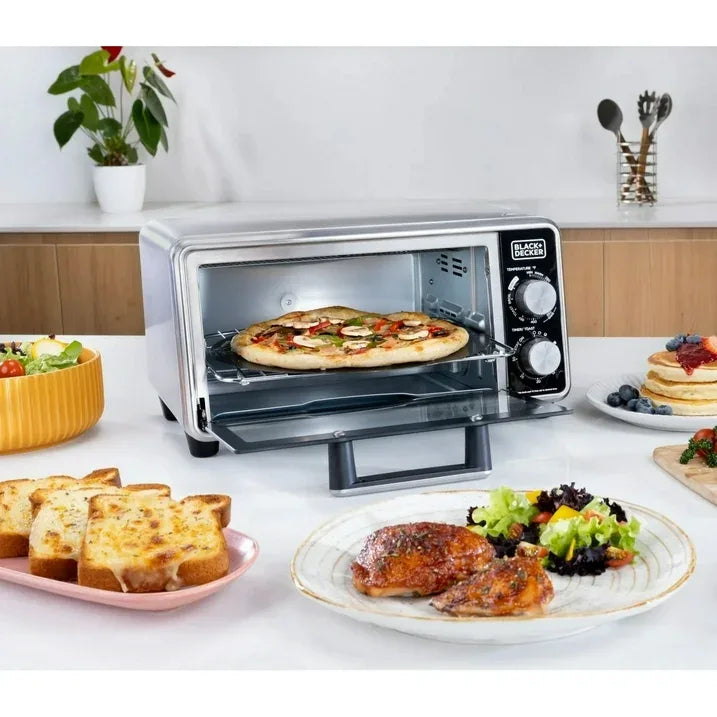 Wholesale Price with free shipping across the USA for Black+Decker Crisp ‘N Bake PRO Stainless Steel 4-Slice Air Fryer Toaster Oven - Manji Distributors
