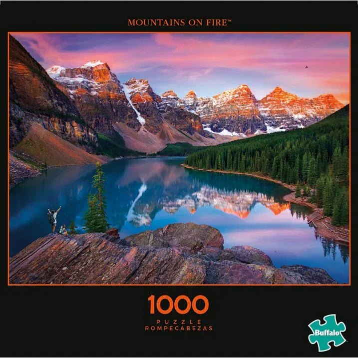 Wholesale Price with free shipping across the USA for Buffalo Games Photography Series Mountains on Fire 1000-Piece Interlocking Jigsaw Puzzle for Adults Ages 14+ - Manji Distributors