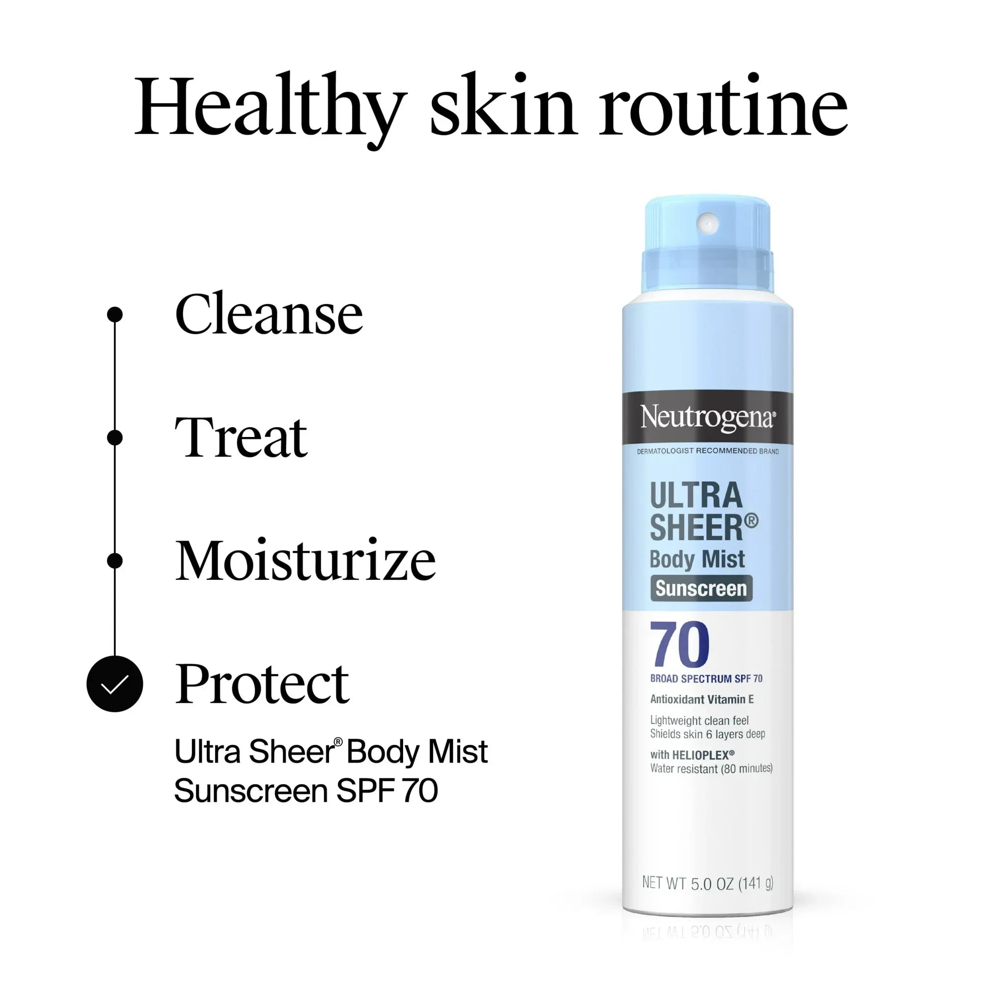 Wholesale Price with free shipping across the USA for Neutrogena Ultra Sheer Sunscreen Spray, Lightweight, SPF 70, 5 oz - Manji Distributors