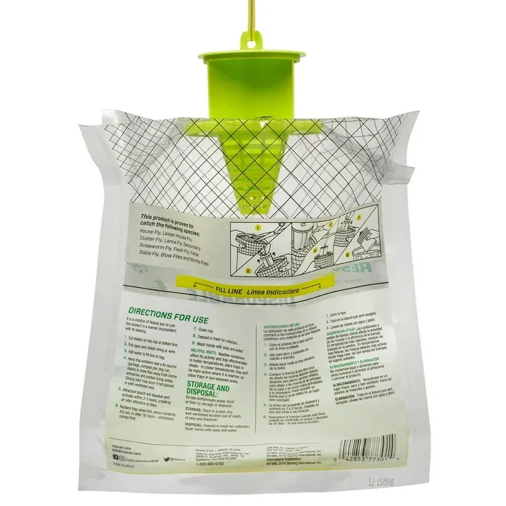 Wholesale Price with free shipping across the USA for RESCUE! Outdoor Disposable Hanging Fly Trap, 1 Resin Trap - Manji Distributors