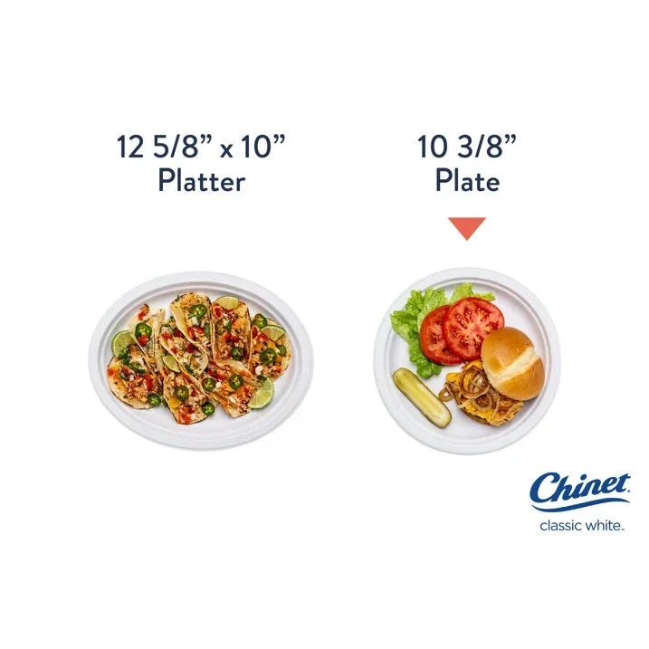 Wholesale Price with free shipping across the USA for Chinet Classic Premium Disposable Paper Dinner Plates, 10 3/8