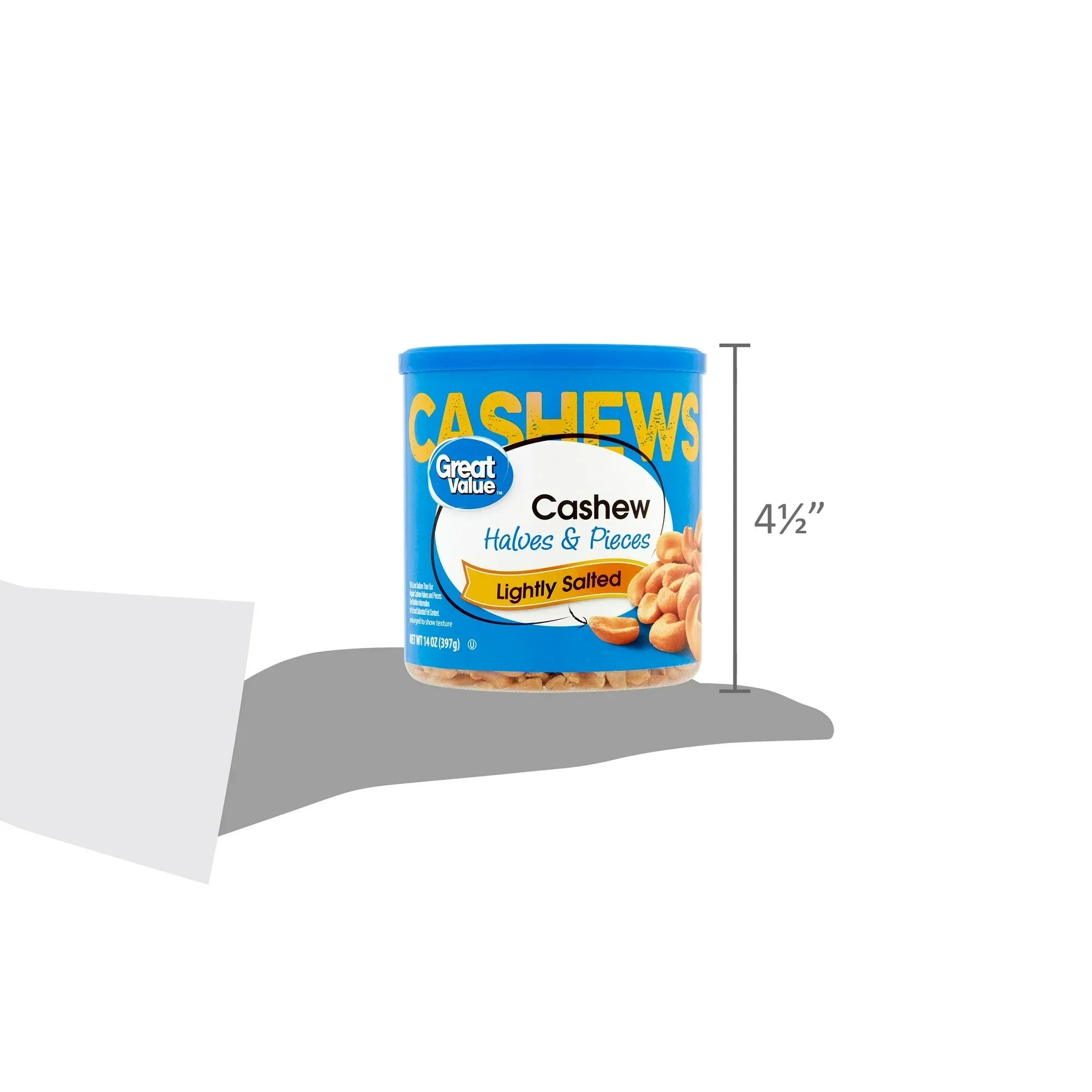 Wholesale Price with free shipping across the USA for Great Value Lightly Salted Cashew Halves & Pieces, 14 oz - Manji Distributors