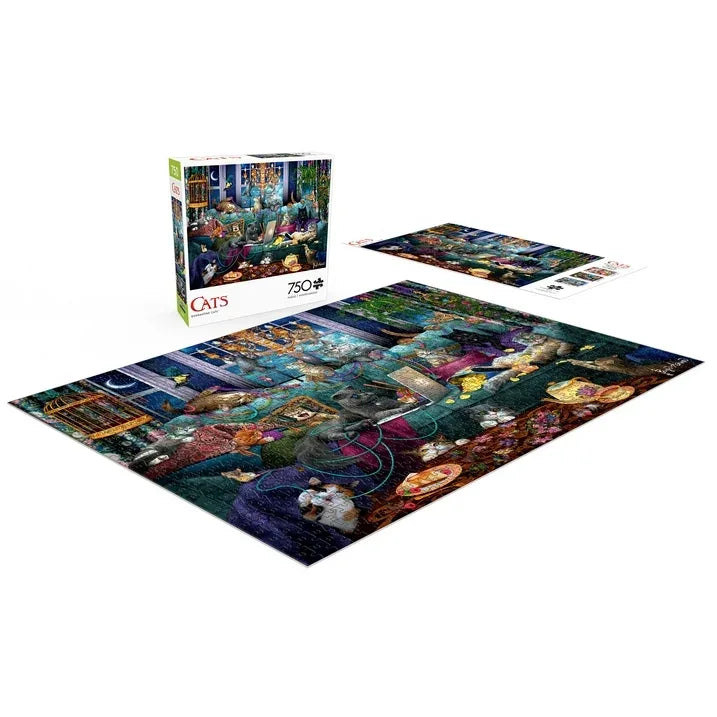 Wholesale Price with free shipping across the USA for Buffalo Games - Cats Series - Fancy Cats - 750 Piece Jigsaw Puzzle - Manji Distributors