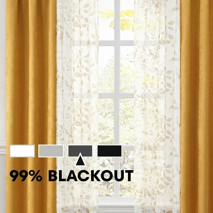 Wholesale Price with free shipping across the USA for Mainstays Metallic Blackout Curtains and Sheers Set, 4 Panels, Brown Butter, 27.5