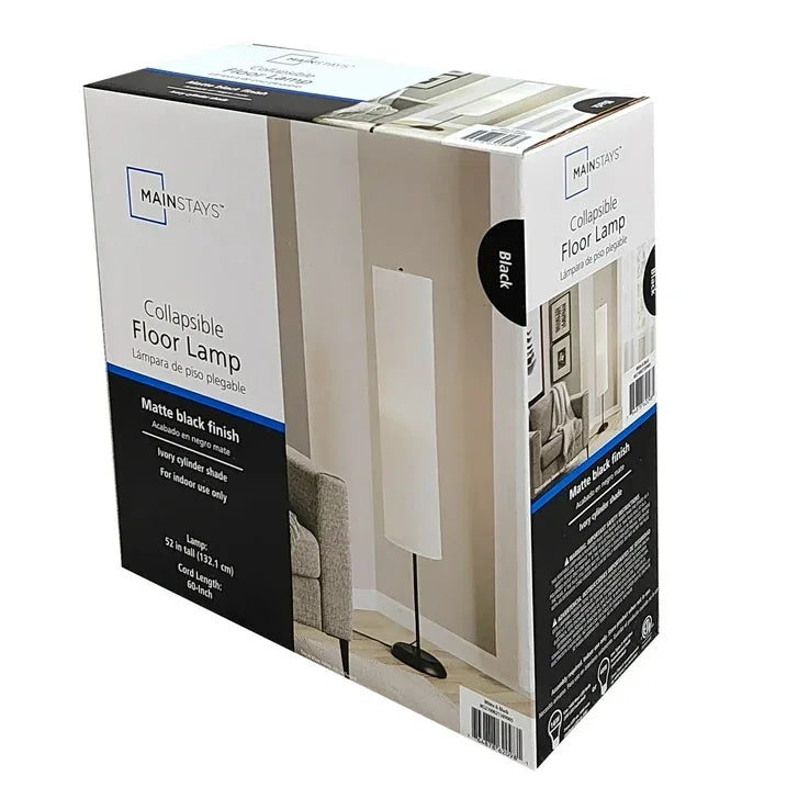 Wholesale Price with free shipping across the USA for Mainstays Bohemian Collapsible Floor Lamp, with Ricepaper Ivory Shade - Manji Distributors