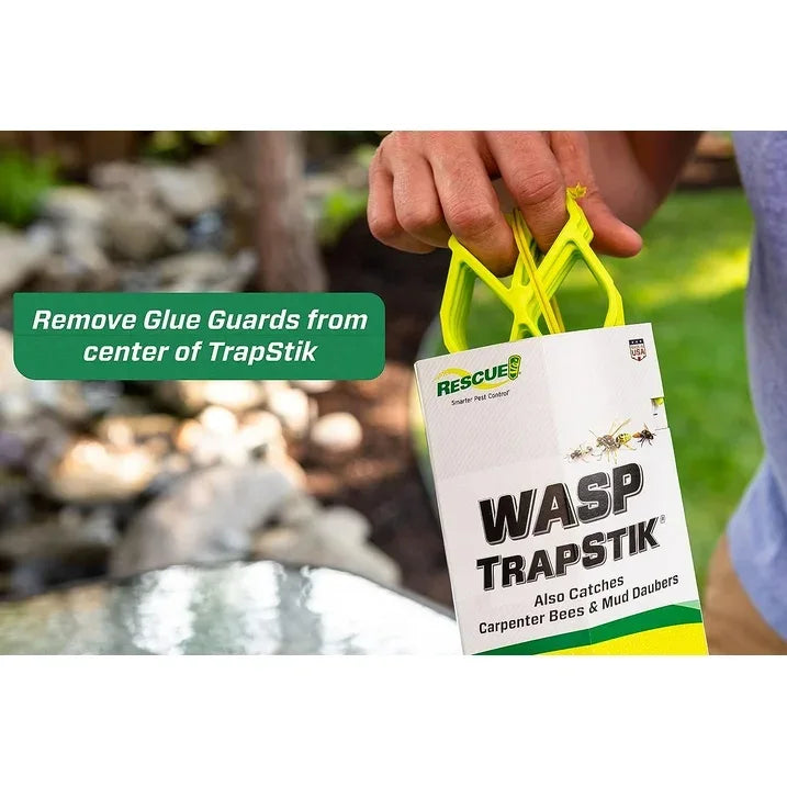 Wholesale Price with free shipping across the USA for RESCUE! Outdoor Hanging TrapStik for Wasps, Mud Daubers, and Carpenter Bees Insect Trap, 1 Pack - Manji Distributors