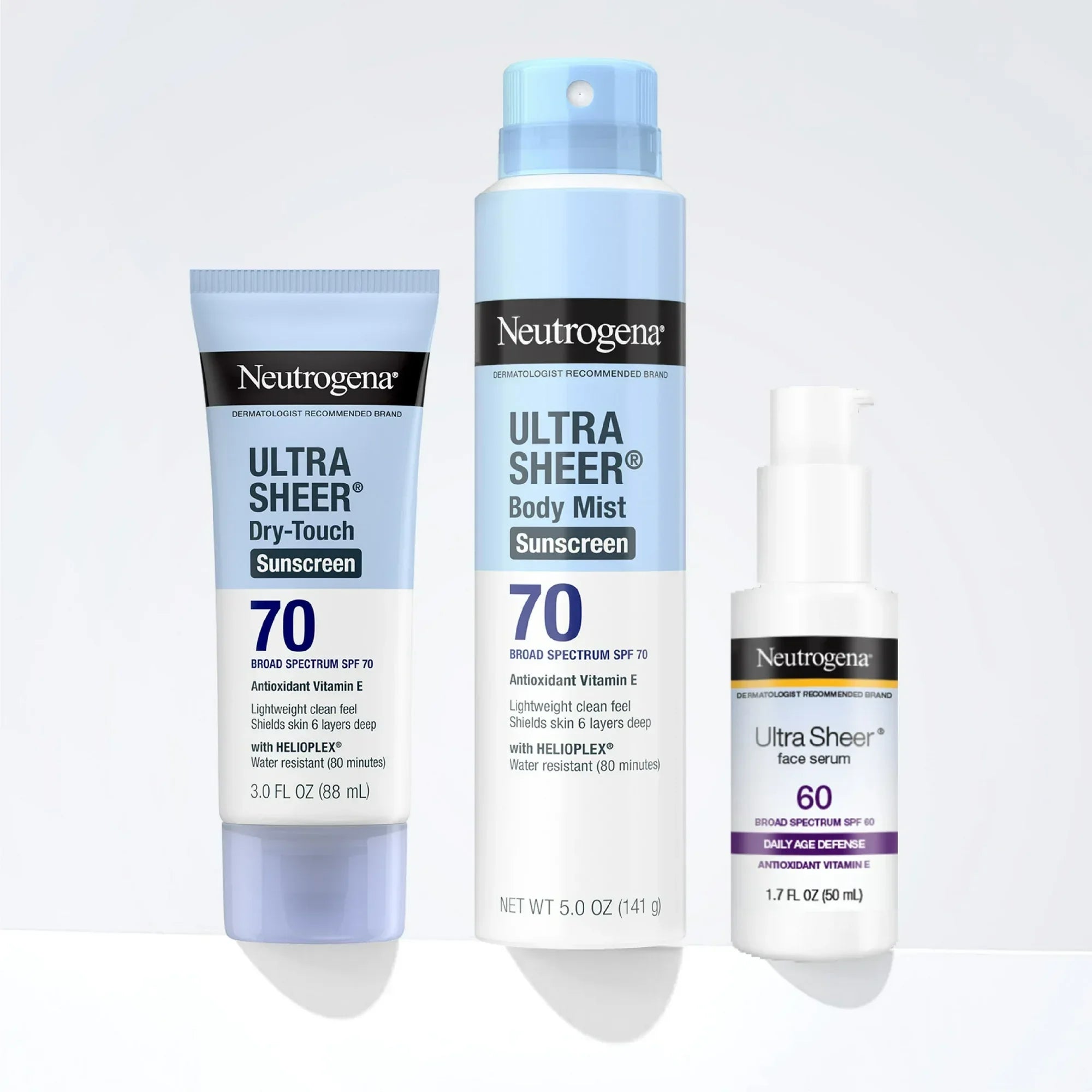 Wholesale Price with free shipping across the USA for Neutrogena Ultra Sheer Sunscreen Spray, Lightweight, SPF 70, 5 oz - Manji Distributors