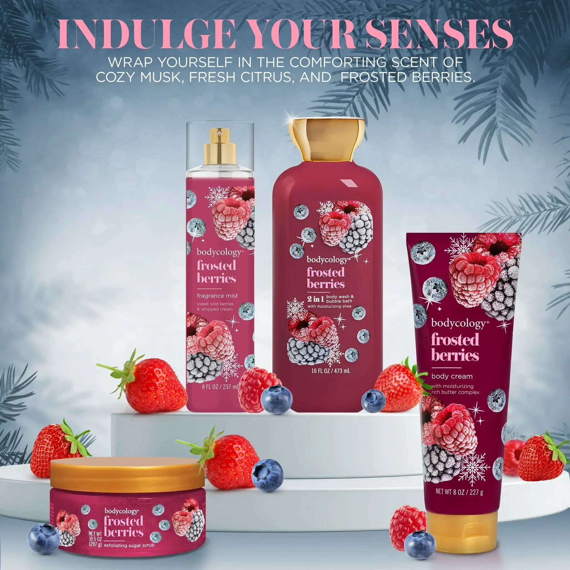 Wholesale Price with free shipping across the USA for Bodycology Fragrance Body Mist, Frosted Berries, 8 fl oz - Manji Distributors