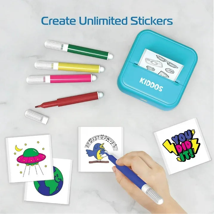Wholesale Price with free shipping across the USA for Kiddos Sticker Maker Machine – Sticker Maker for Kids 8+ DIY Arts and Crafts Kit with Markers, Sticker Rolls & App - Manji Distributors