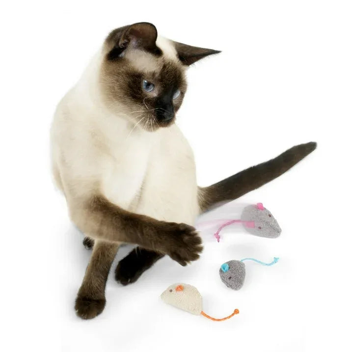 Wholesale Price with free shipping across the USA for SmartyKat Skitter Critters Mice Catnip Cat Toys, 3 Count - Manji Distributors