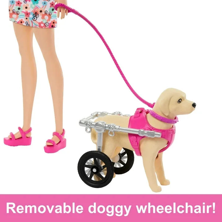 Wholesale Price with free shipping across the USA for Barbie Doll Pup Playset with a Toy Pup and Dog in a Wheelchair [Walmart Exclusive] - Manji Distributors