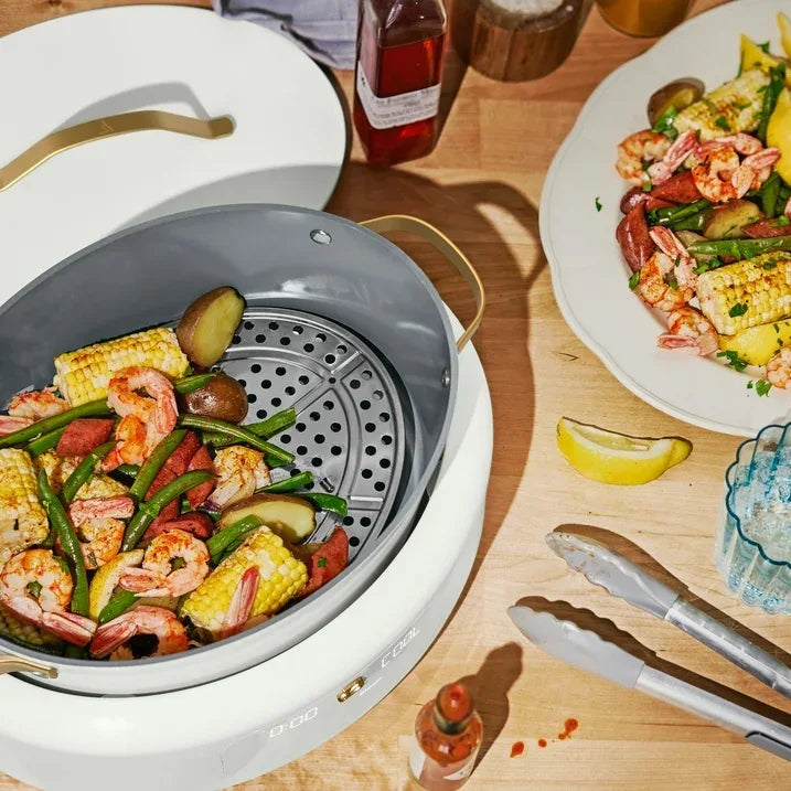 Wholesale Price with free shipping across the USA for Beautiful 10 in 1, 6 Qt Electric Multi-Cooker, White Icing by Drew Barrymore - Manji Distributors