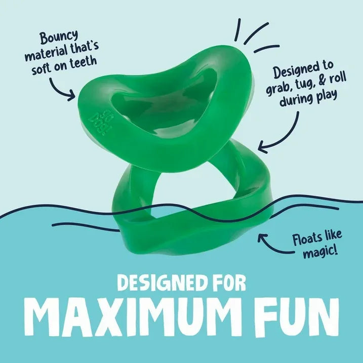 Wholesale Price with free shipping across the USA for goDog Magic Motion Twisty Tosser Toy for Dogs with Chew Guard Technology for Stronger & Longer Play, Tough & Durable, Built-In Squeaker, Green, Large - Manji Distributors