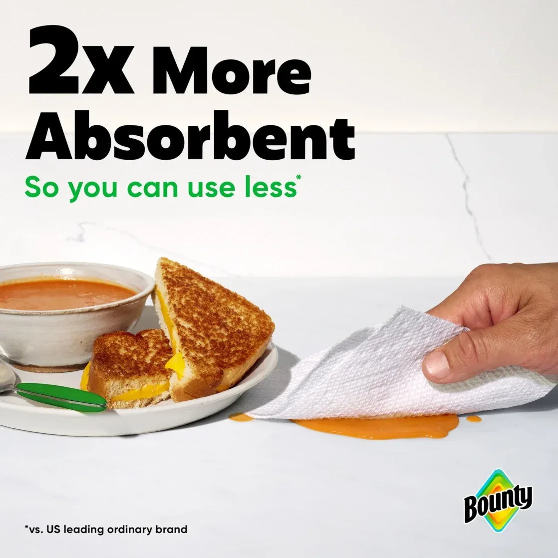 Wholesale Price with free shipping across the USA for Bounty Paper Towels Full Sheet White, 2 Triple Rolls, 75 Sheets Per Roll - Manji Distributors