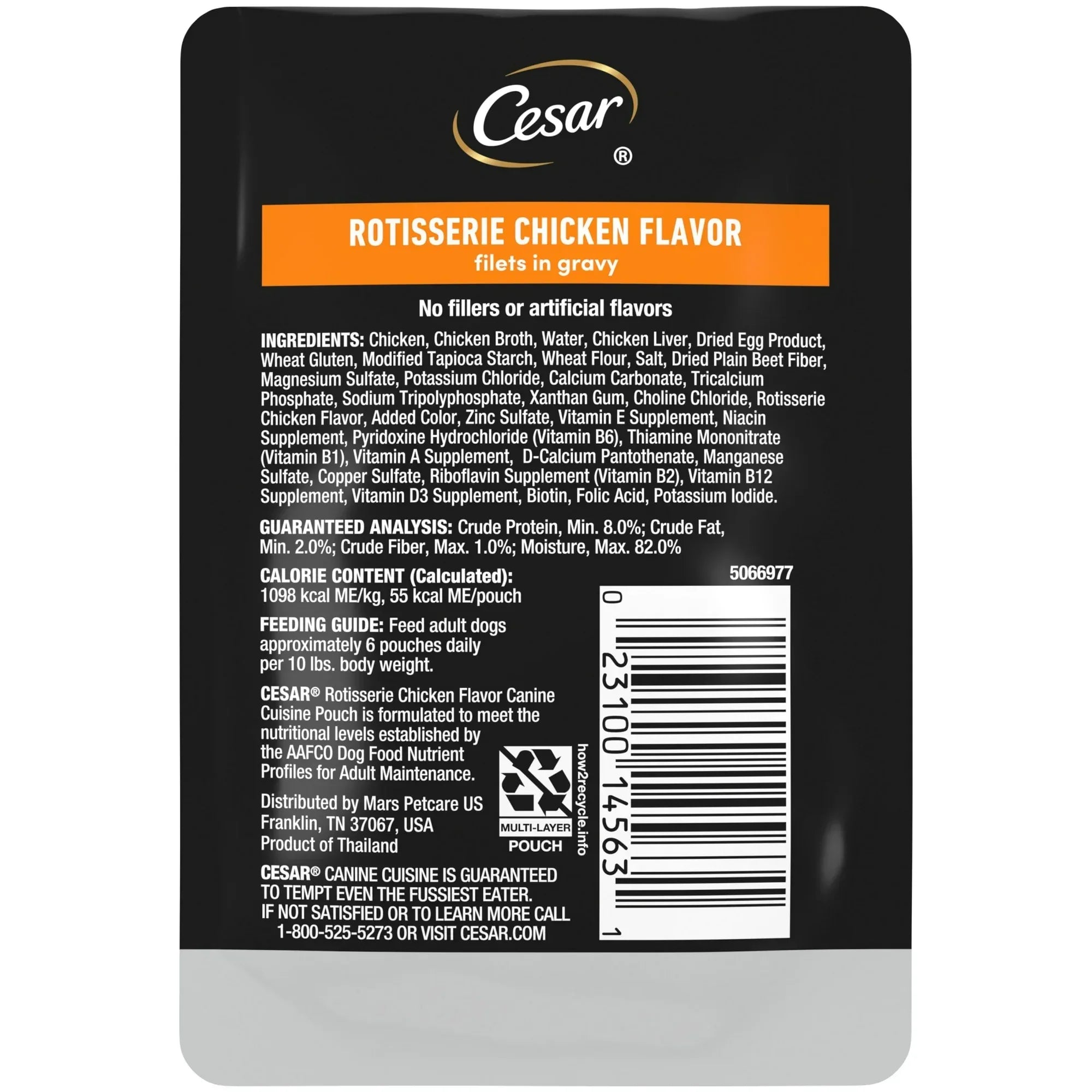 Wholesale Price with free shipping across the USA for (8 pack) Cesar Pouch Filets In Gravy Rotisserie Chicken Flavor Wet Dog Food, 1.76 Oz. Pouch, 1 Ct - Manji Distributors