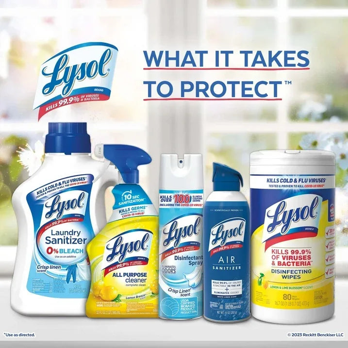 Wholesale Price with free shipping across the USA for Lysol®, All-Purpose Cleaner, Sanitizing and Disinfecting Spray, Lemon Breeze Scent, 32 oz, Bottle - Manji Distributors