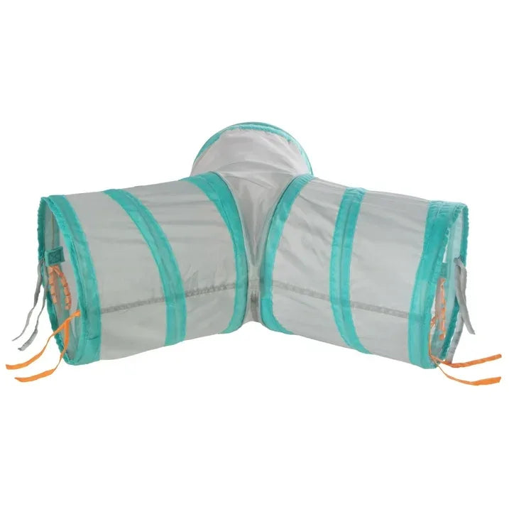 Wholesale Price with free shipping across the USA for SmartyKat Fringe Frenzy Triple Tunnel Activity Cat Toy with Fringe & Feathers - Manji Distributors