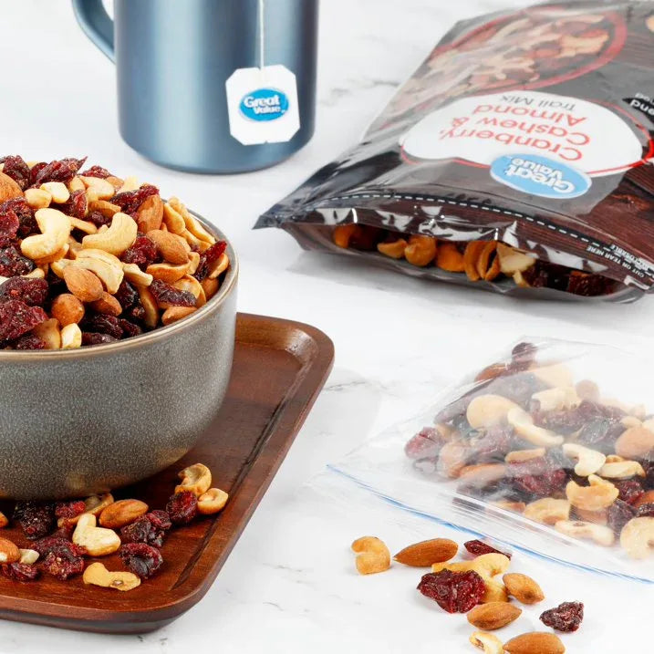 Wholesale Price with free shipping across the USA for Great Value Cranberry Cashew & Almond Trail Mix, 24 oz - Manji Distributors
