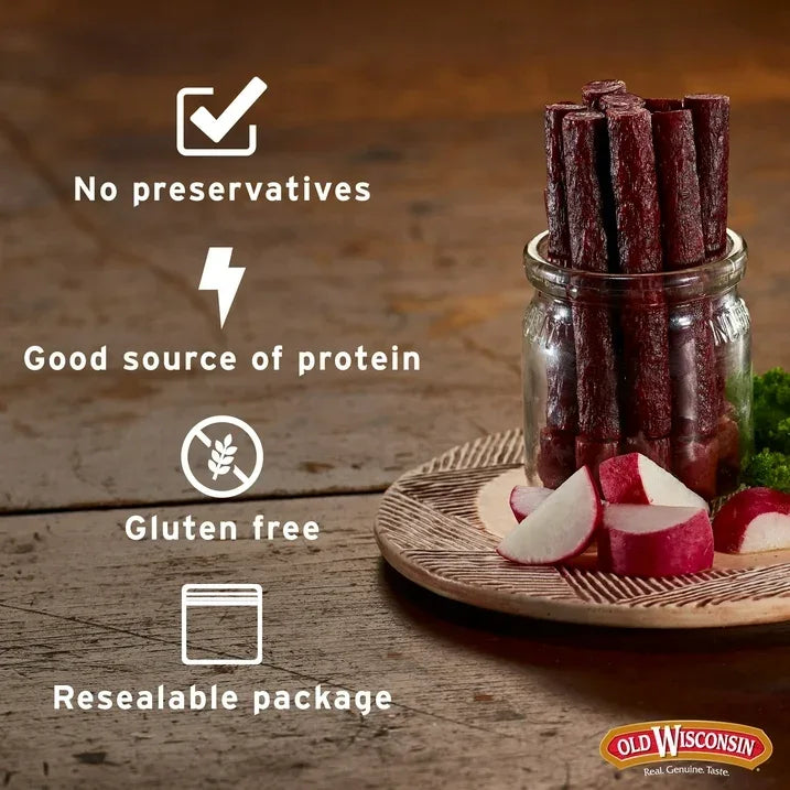 Wholesale Price with free shipping across the USA for Old Wisconsin® Snack Sticks Turkey Sausage Sticks 8 oz. Pouch - Manji Distributors