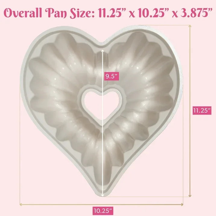 Wholesale Price with free shipping across the USA for Paris Hilton Premium Nonstick Heart Shaped Fluted Pan, Dishwasher Safe, 9.5-inch, Pink - Manji Distributors