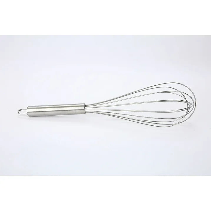 Wholesale Price with free shipping across the USA for (12 pack) Mainstays 12-inch Stainless Steel Whisk with Loop for Hanging, Silver - Manji Distributors