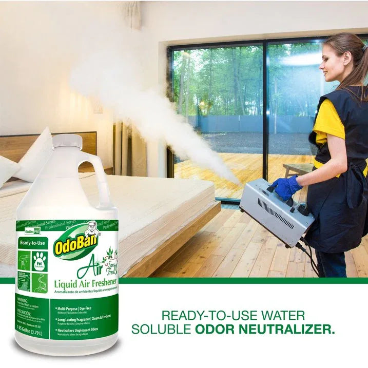 Wholesale Price with free shipping across the USA for OdoBan 977462-G RTU Air Spring Fresh Liquid Air Freshener, 1 Gallon Bottle - Manji Distributors