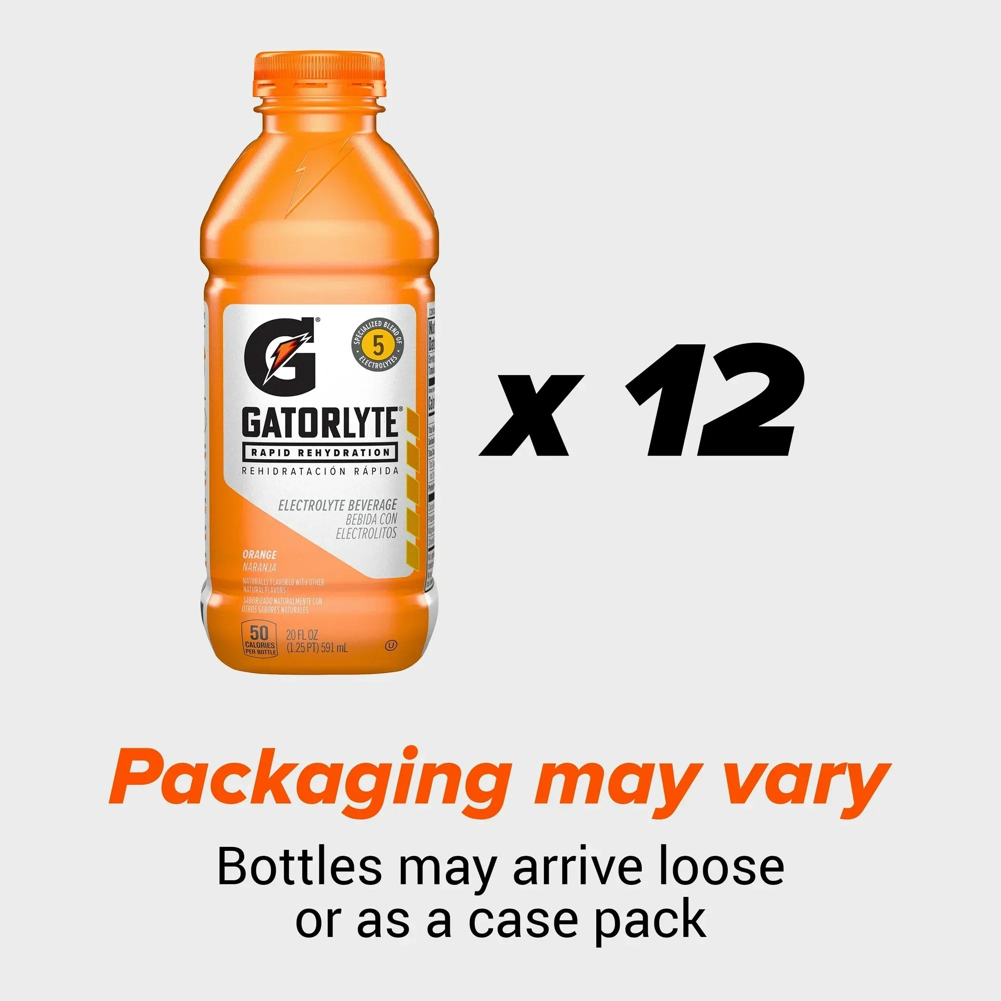 Wholesale Price with free shipping across the USA for (12 pack) Gatorade Gatorlyte Rapid Rehydration Electrolyte Beverage Orange, 20 fl oz Bottle - Manji Distributors
