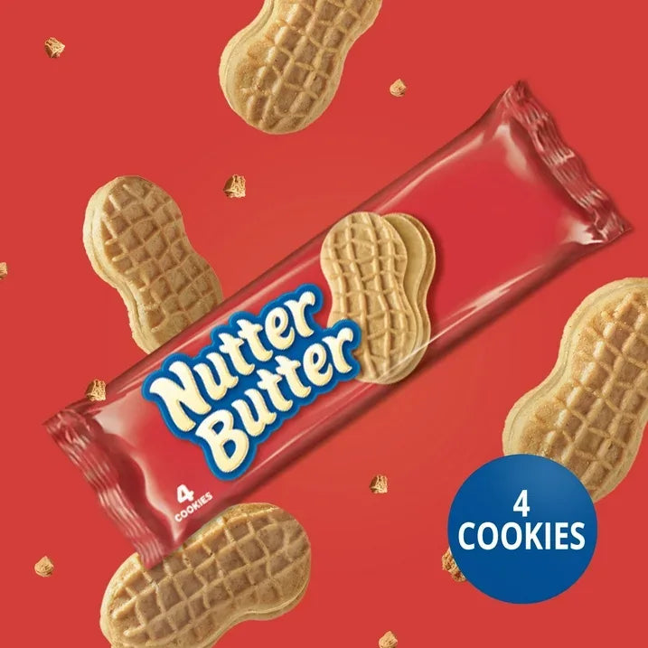 Wholesale Price with free shipping across the USA for NUTTER BUTTER Peanut Butter Sandwich Cookies, 10 Snack Packs (4 Cookies Per Pack) - Manji Distributors
