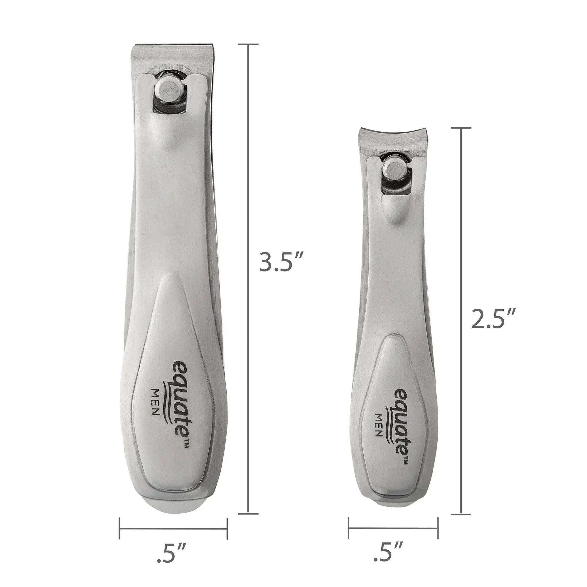 Wholesale Price with free shipping across the USA for Equate Stainless Steel Twin-Pack Nail Clippers, 2 Pieces - Manji Distributors
