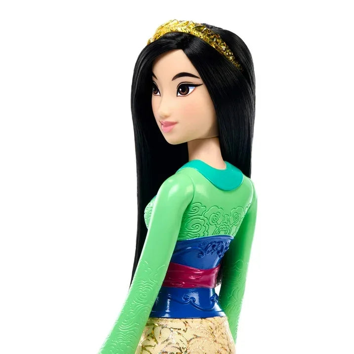 Wholesale Price with free shipping across the USA for Disney Princess Mulan 11 inch Fashion Doll with Black Hair, Brown Eyes & Hair Accessory, Sparkling Look - Manji Distributors