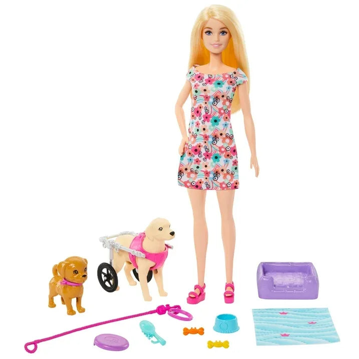 Wholesale Price with free shipping across the USA for Barbie Doll Pup Playset with a Toy Pup and Dog in a Wheelchair [Walmart Exclusive] - Manji Distributors