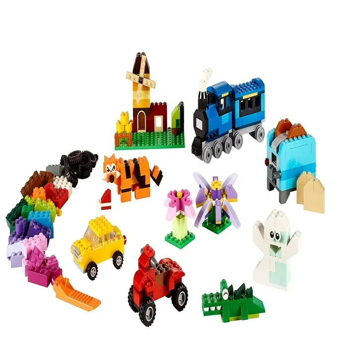 Wholesale Price with free shipping across the USA for LEGO Classic Medium Creative Brick Box , Toy Set with Train, Car, Tiger, Birthday Gift for Kids 4+, 10696 - Manji Distributors