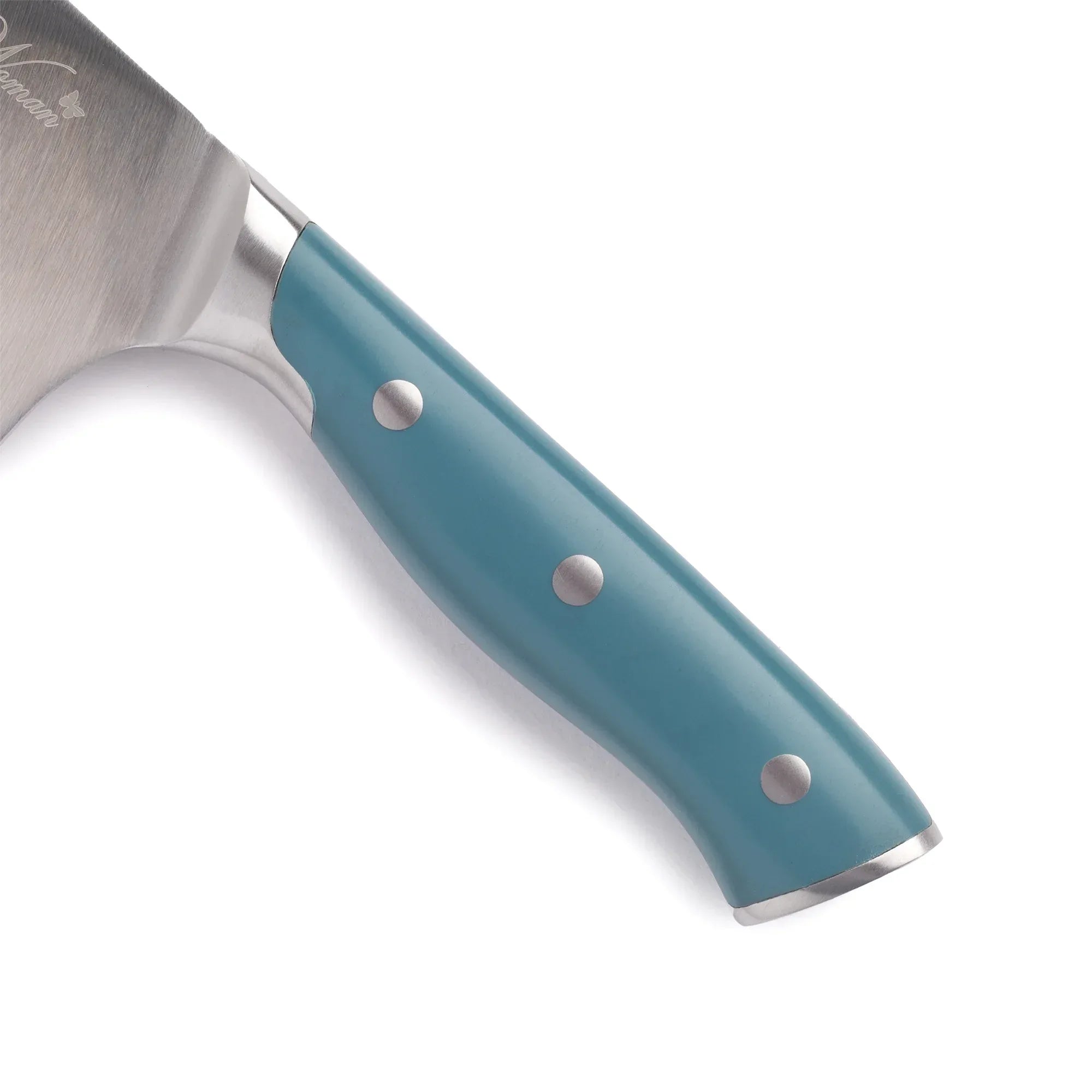Wholesale Price with free shipping across the USA for The Pioneer Woman Pioneer Signature Stainless Steel Cleaver Knife, 7 inch, Teal - Manji Distributors