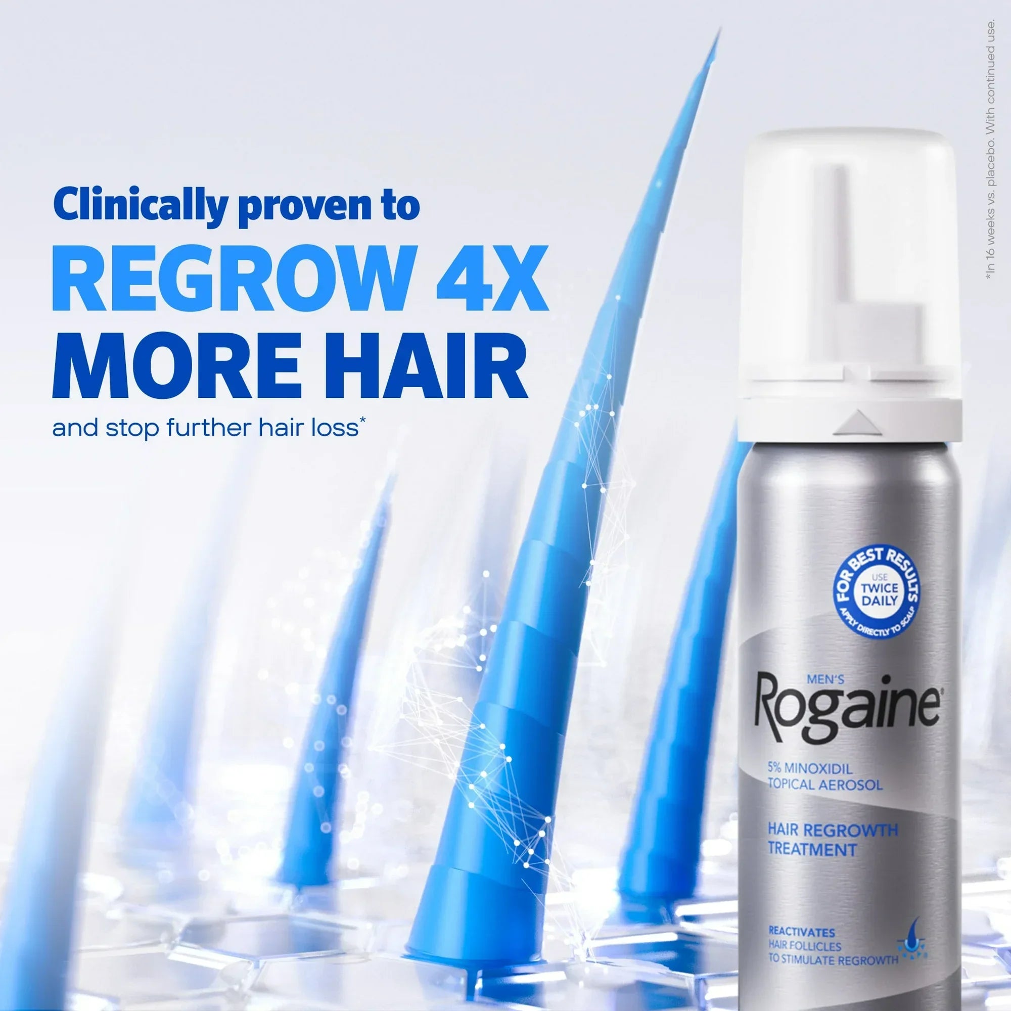 Wholesale Price with free shipping across the USA for Men's Rogaine 5% Minoxidil Foam Hair Regrowth Treatment, 3-Mo Supply - Manji Distributors